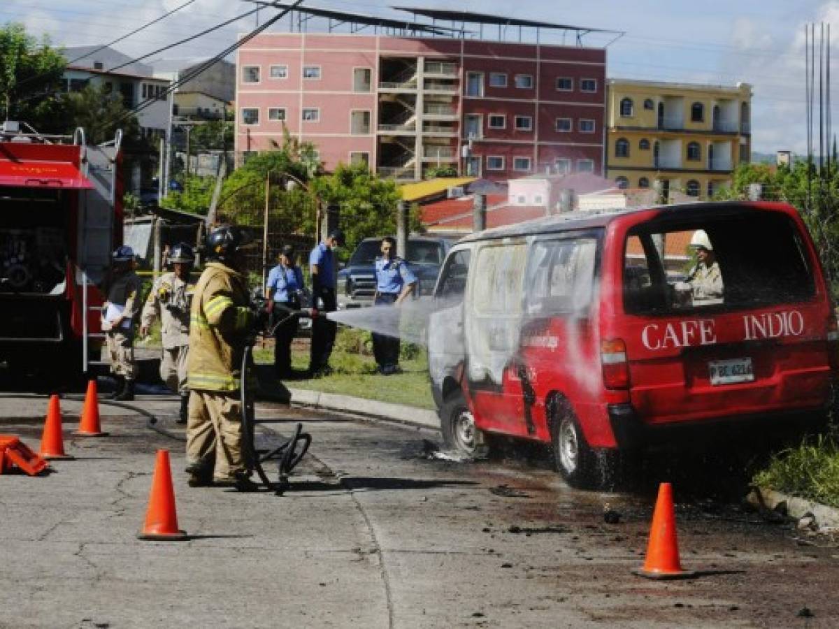 AUDIO: Así se comunicaron criminales tras quemar camión en Tegucigalpa