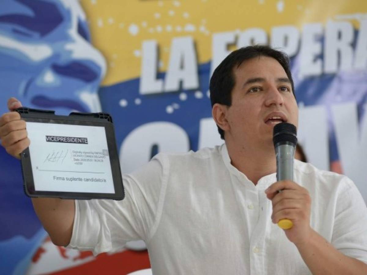 Candidato presidencial de Ecuador Andrés Arauz da positivo al covid-19