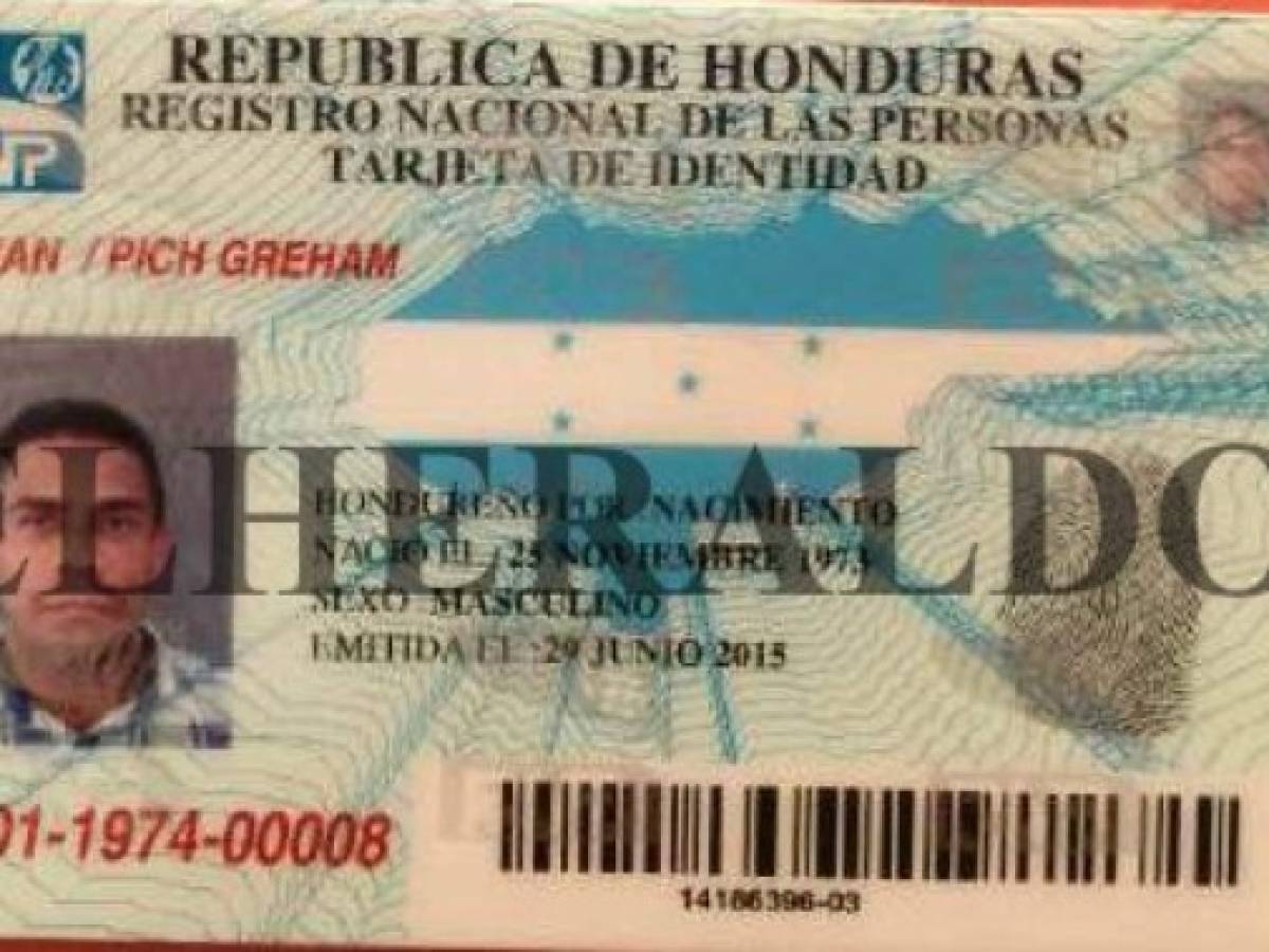 Narco colombiano tenía identidad hondureña con nombre falso