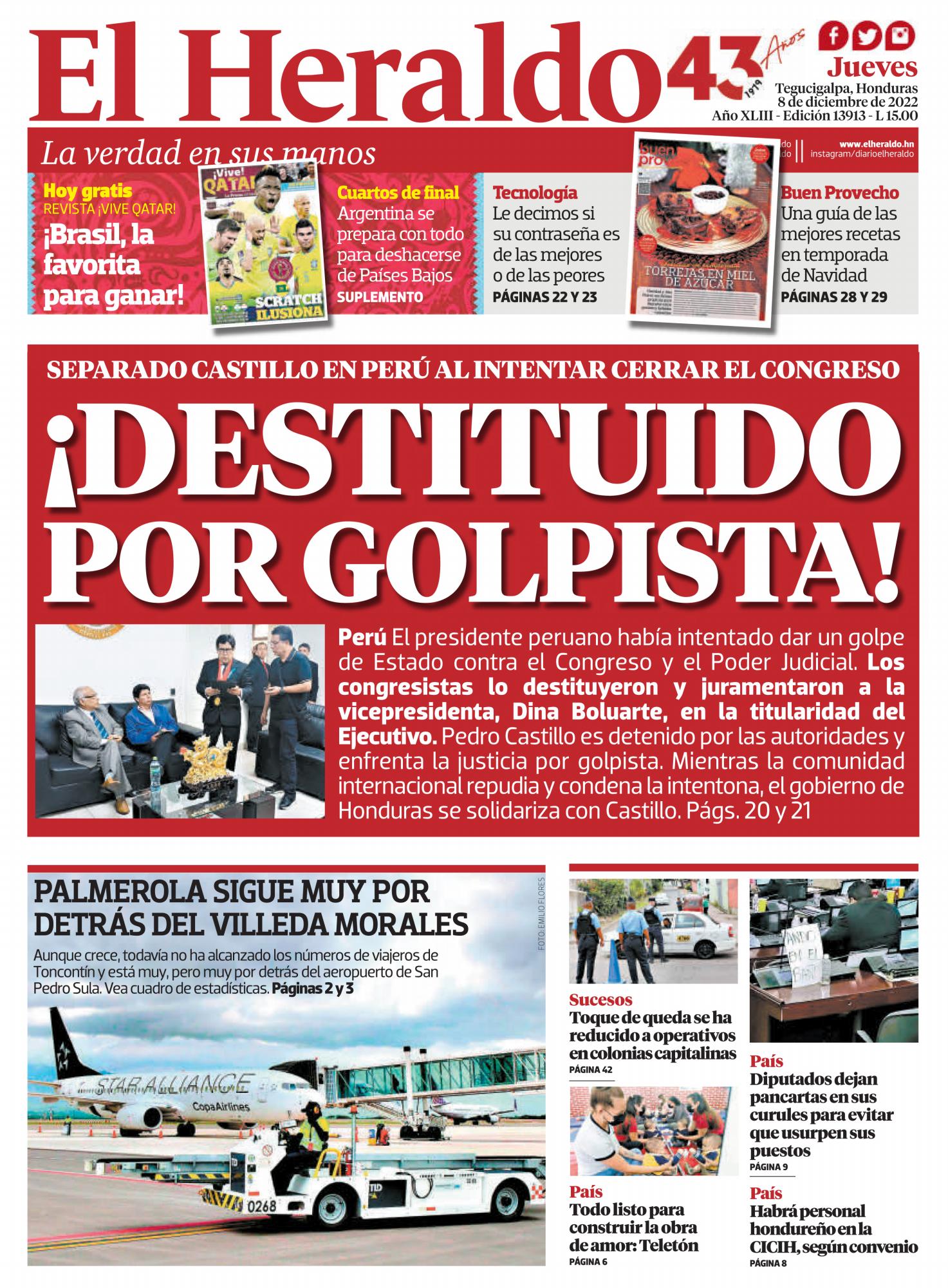 ¡Destituido por golpista!