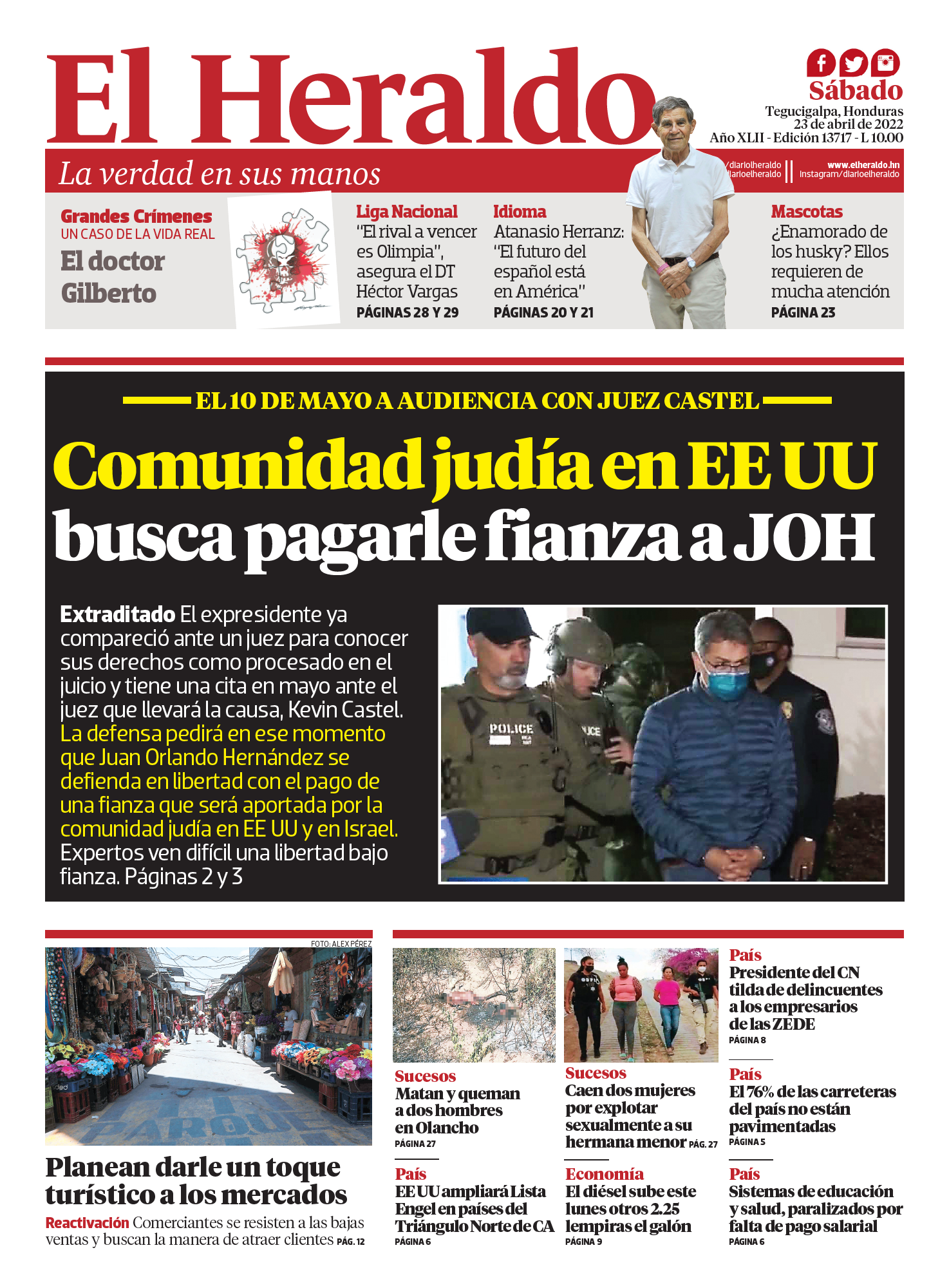 Comunidad judía en EE UU busca pagarle fianza a JOH