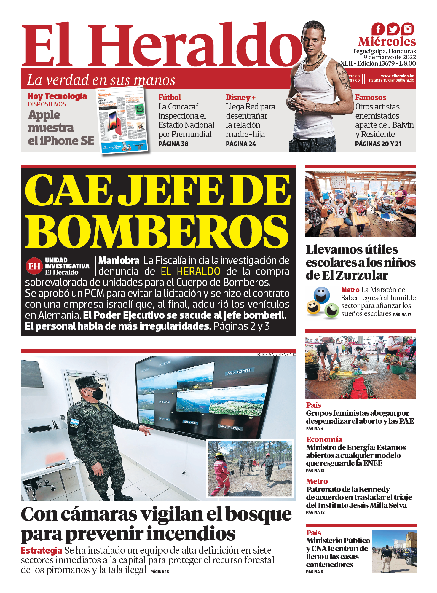 Cae jefe de bomberos