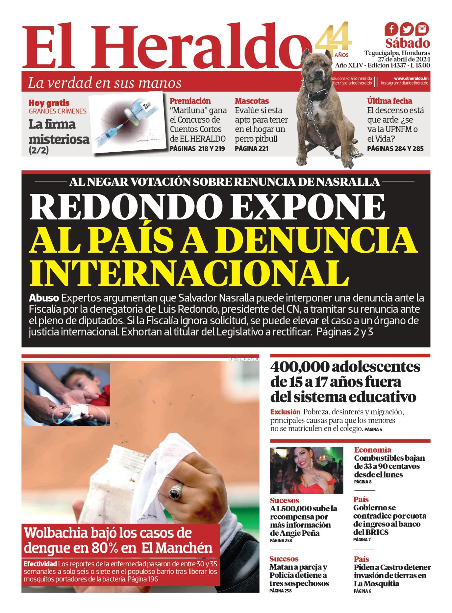 Redondo expone al país a denuncia internacional