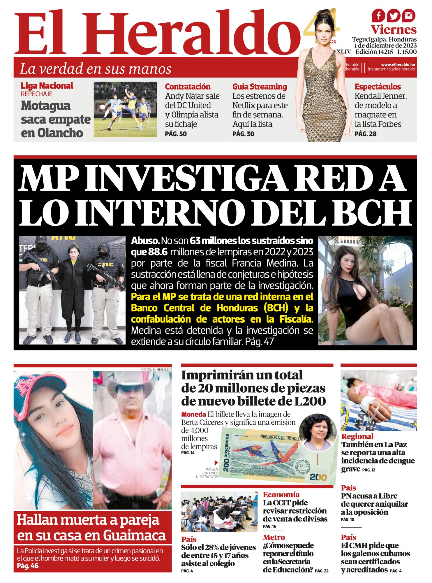 MP investiga red a lo interno del BCH