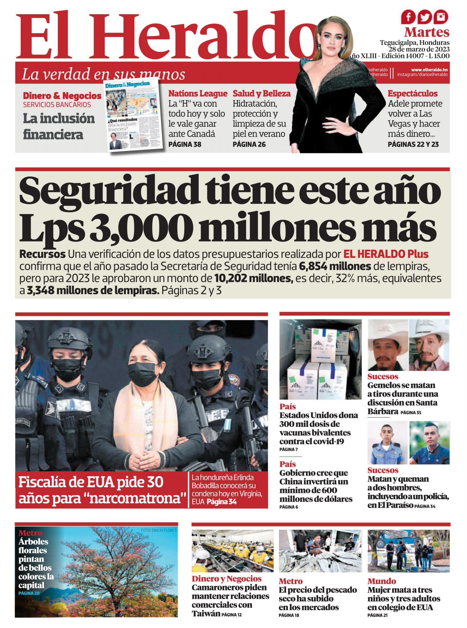 Seguridad tiene este año L 3,000 millones más