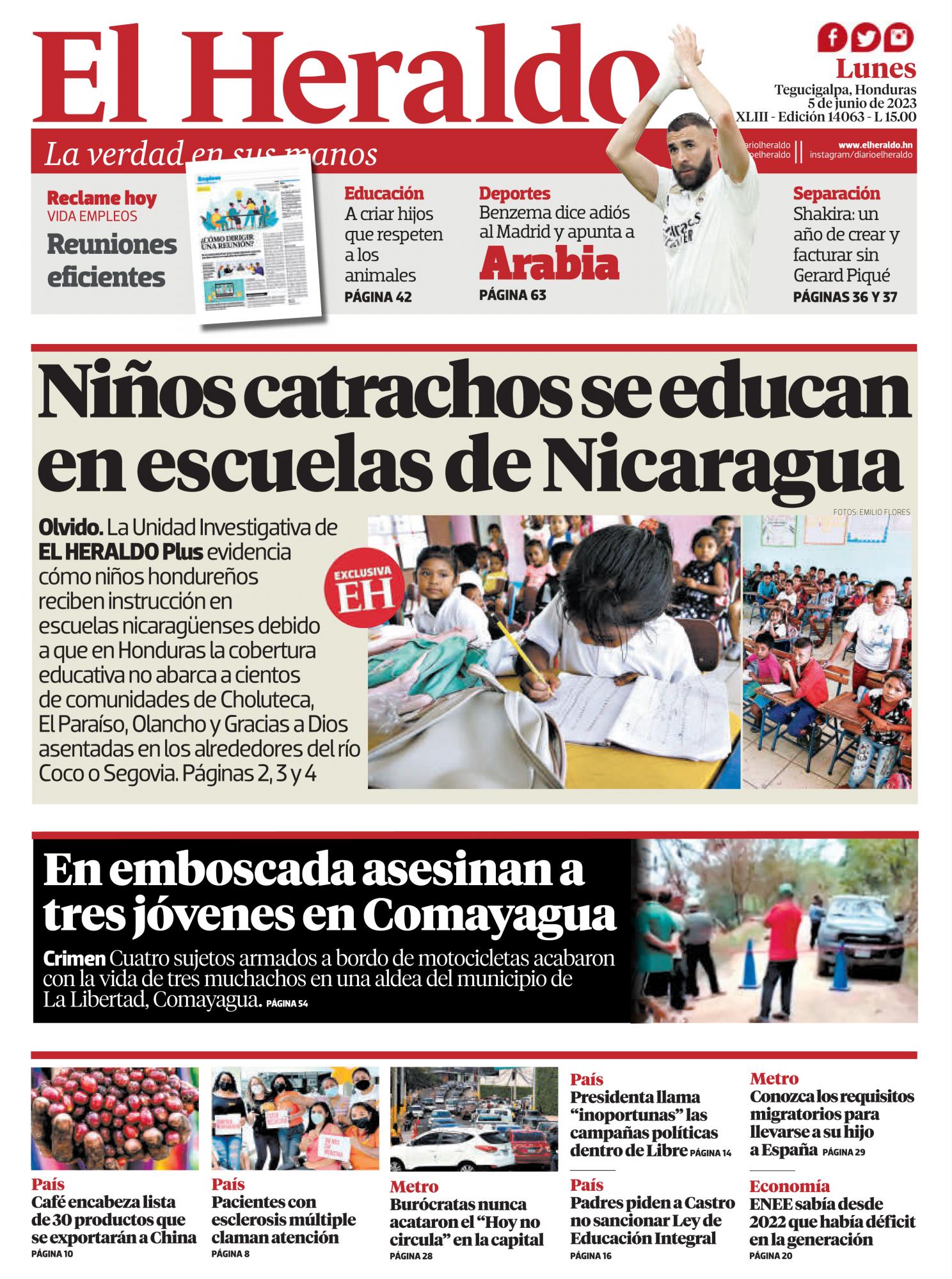 Niños catrachos se educan en escuelas de Nicaragua