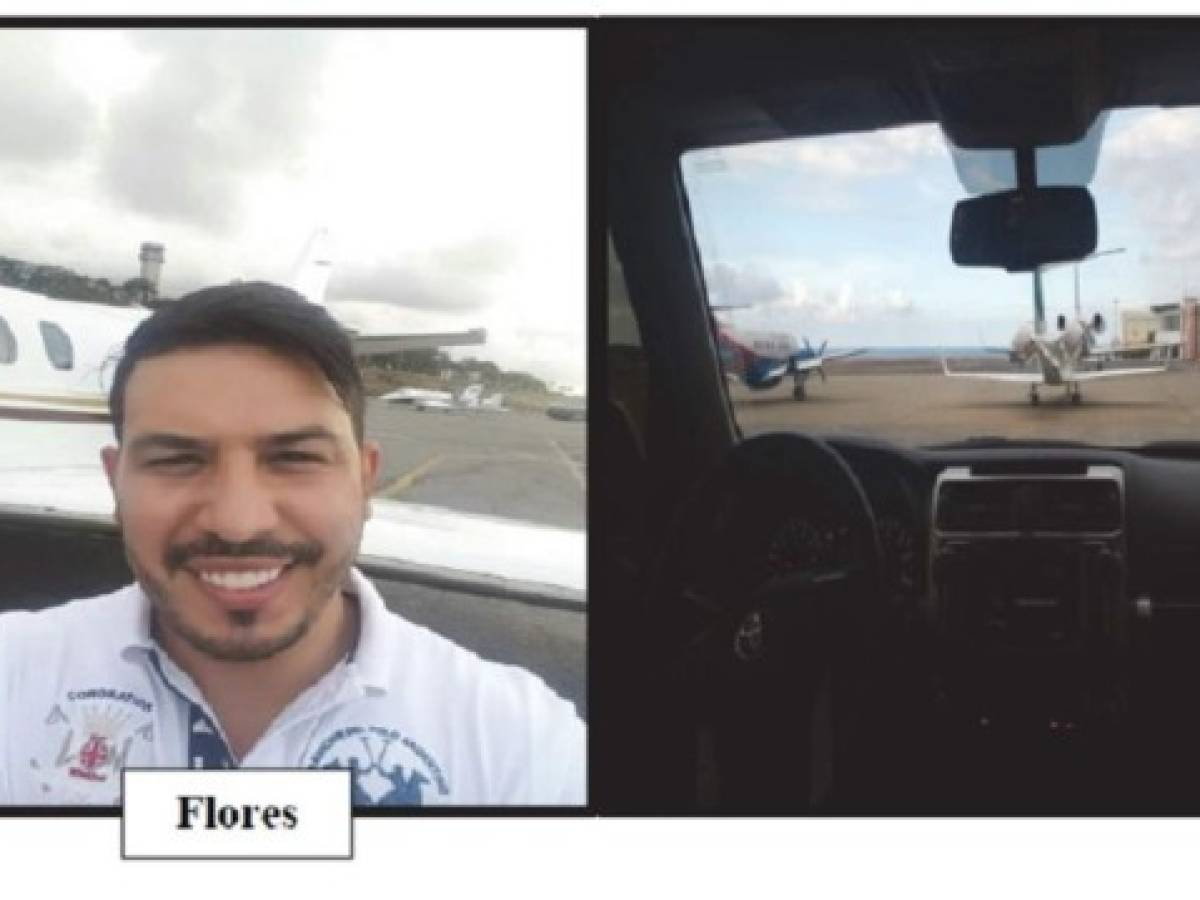 Una selfie y una foto en la cabina de la aeronave realizada por Francisco Flores en su visita a Honduras para afinar detalles del plan de tráfico de drogas.