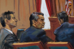 Durante todo el juicio, el expresidente Juan Orlando Hernández siempre dio instrucciones a sus abogados.