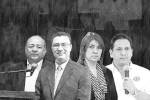 De izquierda a derecha, Julián Pacheco Tinoco (exsecretario de Seguridad); Ebal Díaz (exsecretario de la presidencia); Alba Consuelo Flores (exministra de Salud) y Gabriel Rubí (extitular de Copeco), todos exfuncionarios en el gobierno de Juan Orlando Hernández.