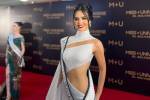 Para la cena de bienvenida del Miss Universo 2023, la hondureña optó por un diseño asimétrico firmado por la dominicana Giannina Azar.