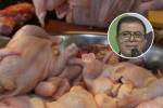 El secretario de Desarrollo Económico, Fredis Cerrato, dudó sobre el precio de la libra de pollo. El funcionario estimó que se pagaban siete lempiras por ese producto.