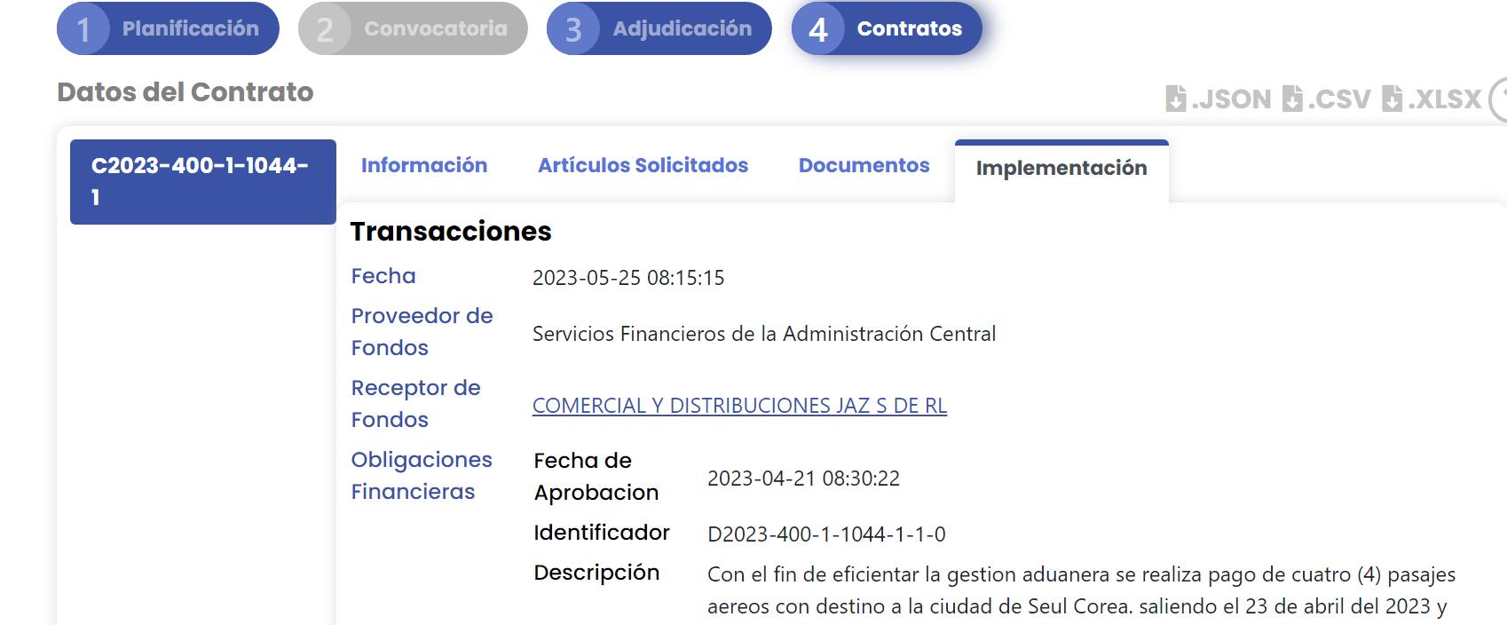 $!En este documento se detalla la venta de los boletos de avión a Corea del Sur.
