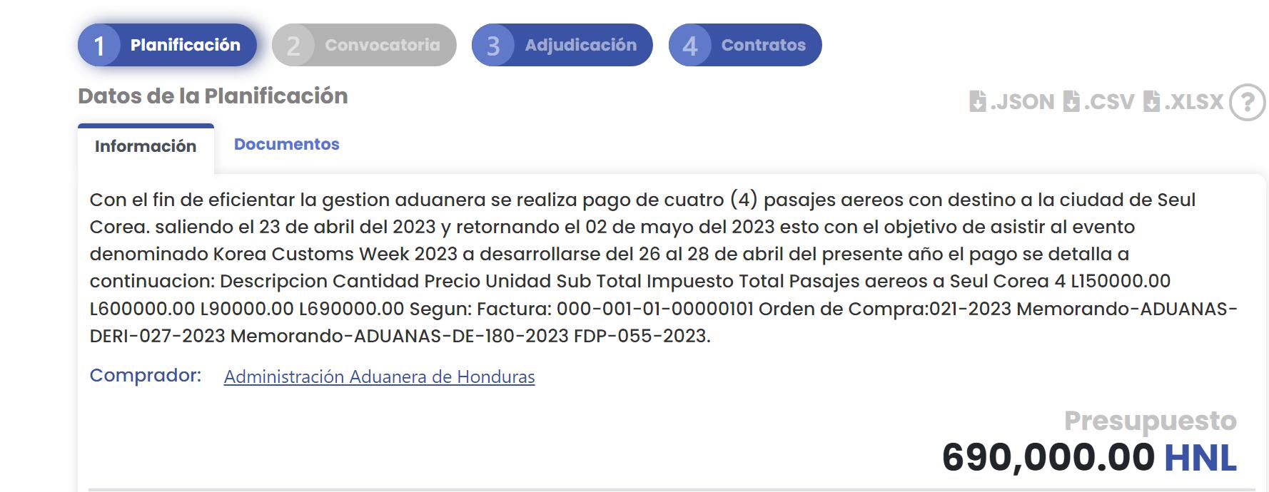 $!Una copia de una parte del contrato entre la papelería y Aduanas de Honduras.