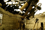 Un incendio forestal en el 2003 destruyó todos menos uno de los ocho telescopios del Observatorio Monte Stromlo, cerca de Canberra, Australia.