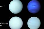 Un nuevo estudio reprocesó imágenes de Urano y Neptuno tomadas por Voyager 2 para acercarse más a colores reales.