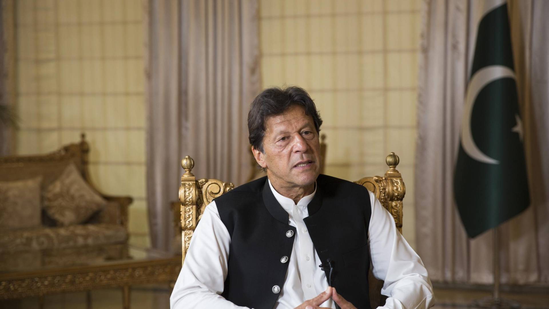 $!Imran Khan en Islamabad, en el 2019. Khan ha criticado el liderazgo militar de Pakistán en videos en línea.