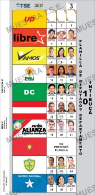 Así serán las papeletas de nivel presidencial y de diputados para las elecciones de noviembre