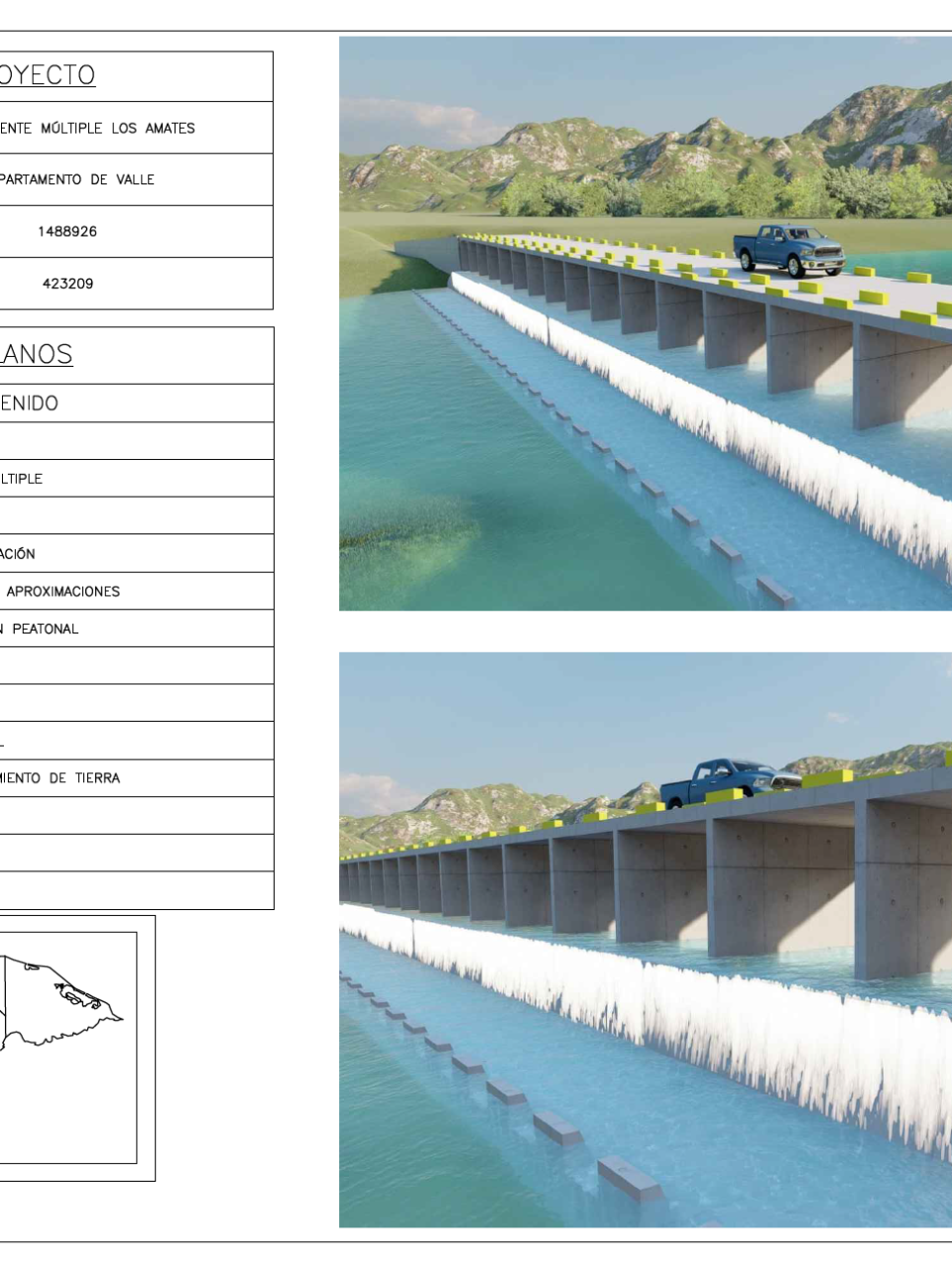 $!La Unidad Investigativa de EL HERALDO Plus accedió al diseño de una caja puente múltiple propuesta en un estudio de la Cooperación Suiza, con el propósito de terminar el problema de la incomunicación en tiempo de lluvia en la Costa de los Amates.