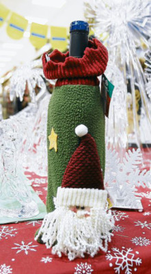 CubreBotellas con motivos navideños