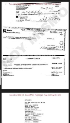 Yerno de Rafael Callejas pagó fianza en los tribunales de NY