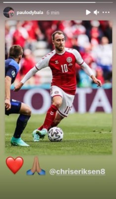 El mundo del fútbol se solidariza con Christian Eriksen