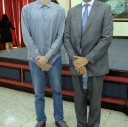 Óscar y Sergio Acosta, nieto e hijo del poeta Óscar Acosta. Foto: EL HERALDO/Alejandro Amador