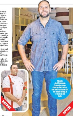 Chef baja 45 kilos alimentándose solamente con pizza