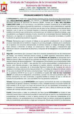 Docentes de la UNAH amenazan con no entregar notas ante suspensiones