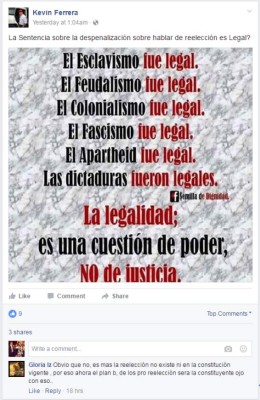 Los últimos mensajes del dirigente liberal Kevin Ferrera en Facebook