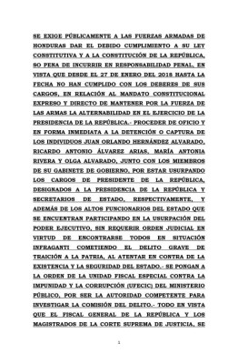 Oposición exige a las FFAA cumplir con la Constitución