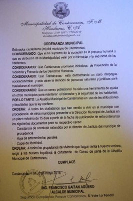 Cantarranas fortalece sus medidas de seguridad