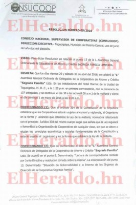 Honduras: Ingobernabilidad en la Cooperativa Sagrada Familia
