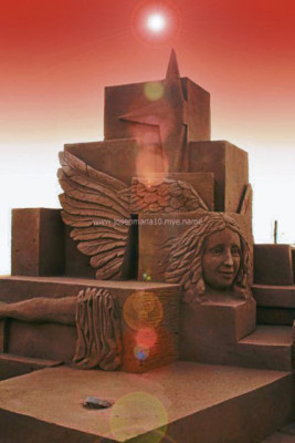 Pesebres innovadores construidos con arena