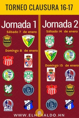 Revisá el calendario completo del torneo Clausura 2017