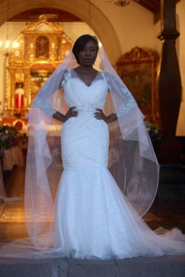 Romanticismo bordado en la silueta femenina