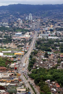 Tegucigalpa vista desde las alturas
