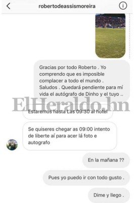 ¡Vaya privilegio! Ronaldinho invitó a aficionado hondureño a su hotel para regalarle autógrafo en persona