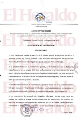 CSJ traslada a jueces de casos de alto impacto a juzgados ordinarios