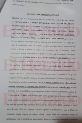 Congreso Nacional denuncia por usurpación de funciones a diputados opositores