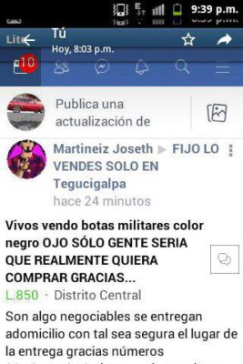 Capturan a hombre por vender indumentaria militar en redes sociales