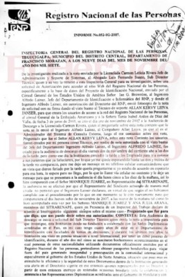 Funcionario del Registro Nacional de las Personas dio base de datos a Estados Unidos y ahora quiere ser asesor