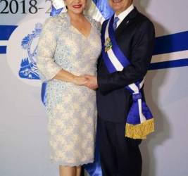 La pareja presidencial: Ana y Juan Orlando Hernández.