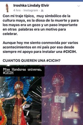 El polémico rótulo de la representante hondureña en el Miss Universo