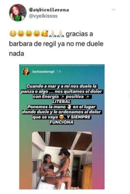 Los divertidos memes por la 'técnica' de Bárbara de Regil para curar el dolor