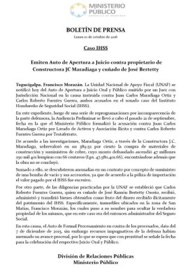 Emiten auto de apertura a juicio contra cuñado de Bertetty y otra persona más