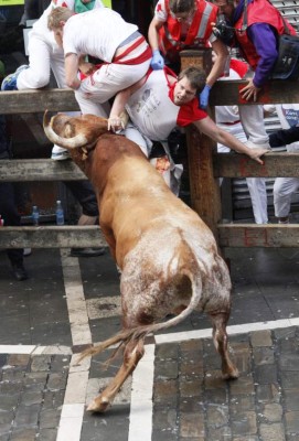 La fiesta de los toros en Pamplona