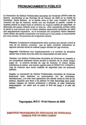 Árbitros de Honduras anuncian que no pitarán en la Liga de Ascenso&nbsp;&nbsp;