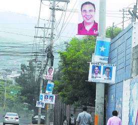 La publicidad electoral en las calles de Honduras.