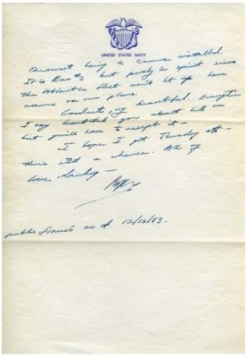 La romántica carta que George H.W. Bush escribió a su prometida Barbara durante la Segunda Guerra Mundial