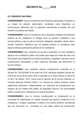 En dos días el Congreso busca aprobar la nueva Ley Electoral
